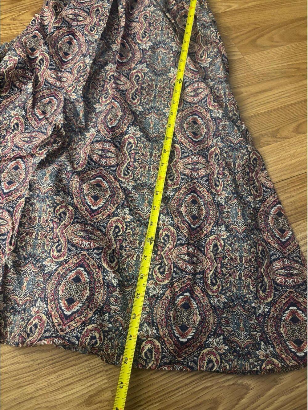 Banana Republic Open Back Tie Back Paisley Midi Dress Size Small - Picture 7 of 9